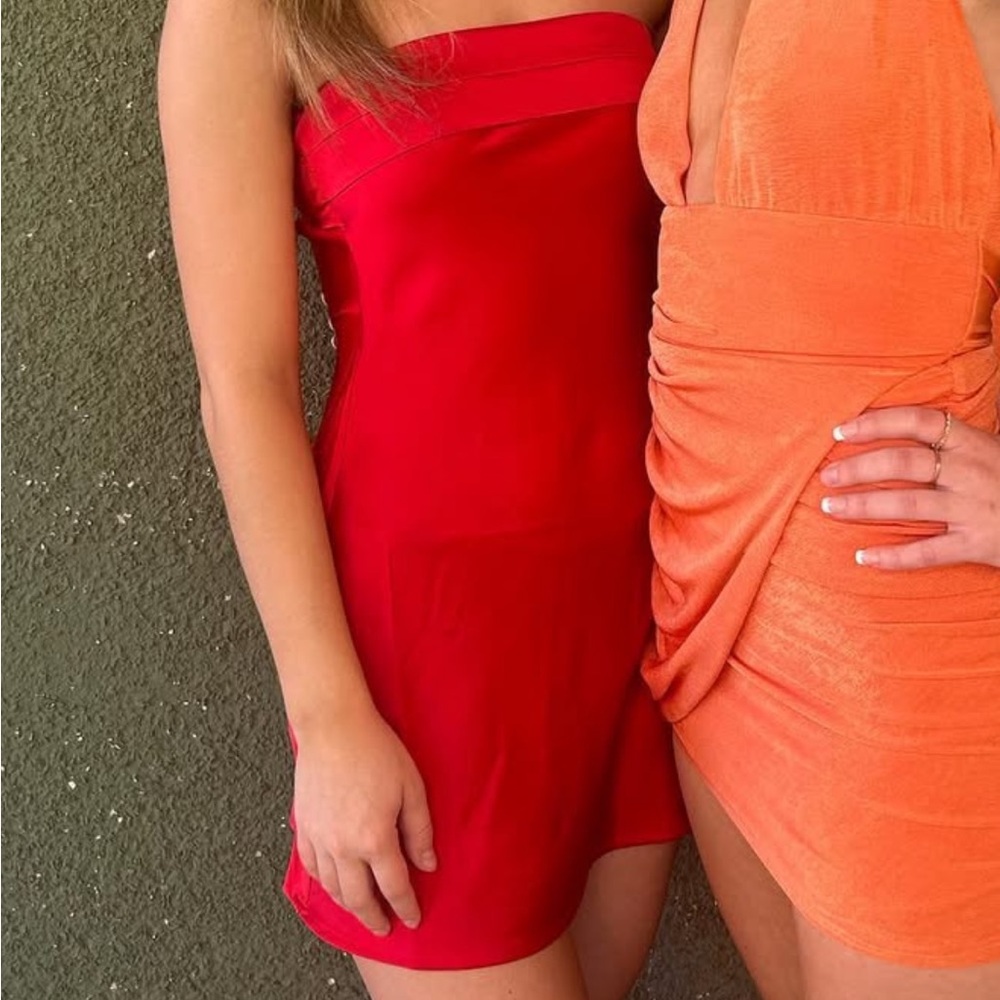 Princess Polly Red Strapless Dress